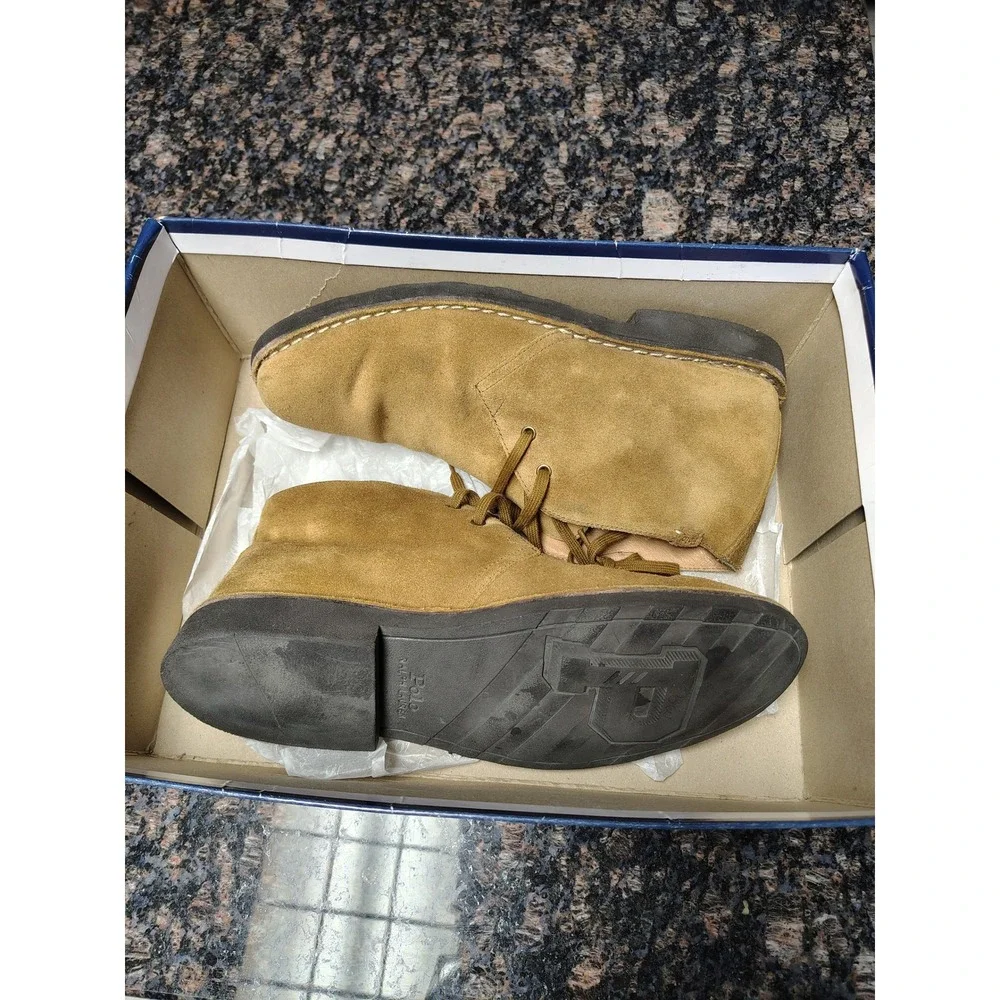Polo Ralph Lauren Talan Chukka Boots Mens 12 Desert Tan Suede 803759747002